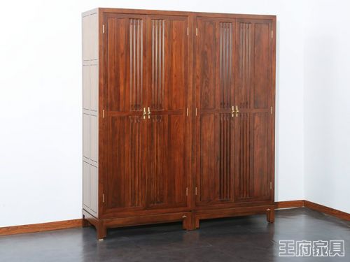 新中式榆木家具衣柜