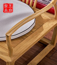 老榆木新中式禅意圈椅细节图