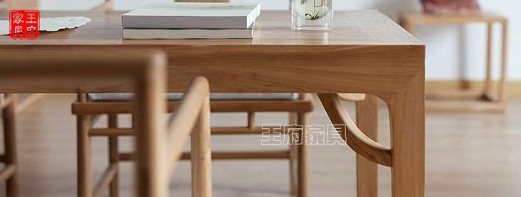 新中式实木简约现代茶桌细节图
