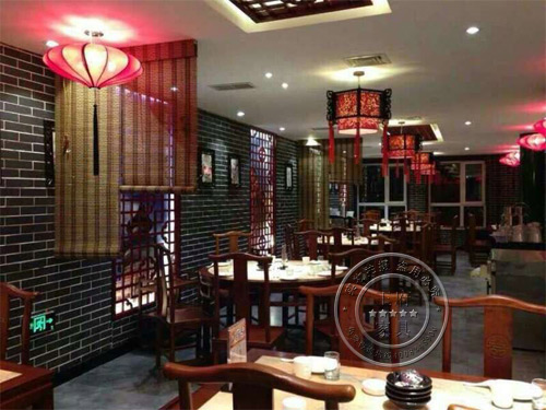 中式老榆木餐厅家具装修图